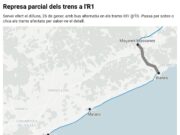 Els passatgers de l’estació de Blanes opten per marxar a casa o agafar el bus: “Fa dos dies que no puc tornar”