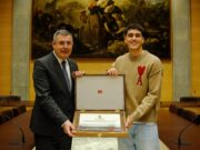 La Diputació de Girona reconeix els èxits esportius de Pau Cubarsí, futbolista del FC Barcelona