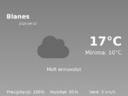 El temps a Blanes avui, 13 de Abril de 2026