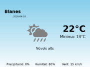 Predicció meteorològica: Blanes, 18 de Abril de 2026
