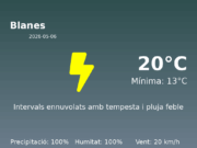 Predicció meteorològica: Blanes, 6 de Maig de 2026