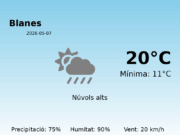 AEMET: El temps per a Blanes – 7 de Maig de 2026