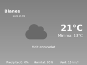 Previsió de l’AEMET a Blanes avui 8 de Maig de 2026
