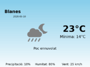 Previsió de l’AEMET a Blanes avui 10 de Maig de 2026