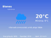 El temps a Blanes avui, 16 de Maig de 2026