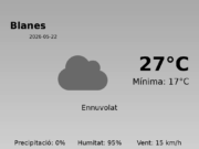 AEMET: El temps per a Blanes – 22 de Maig de 2026