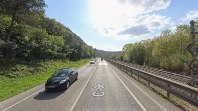Imatge de la C-66, zona de la detenció (Celrà)