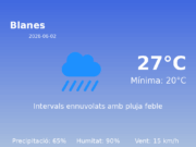 El temps avui 2 de Juny de 2026 a Blanes segons l’AEMET