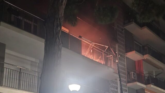 Imatge del balcó de l'habitatge afectat per l'incendi (Ajuntament de Blanes)
